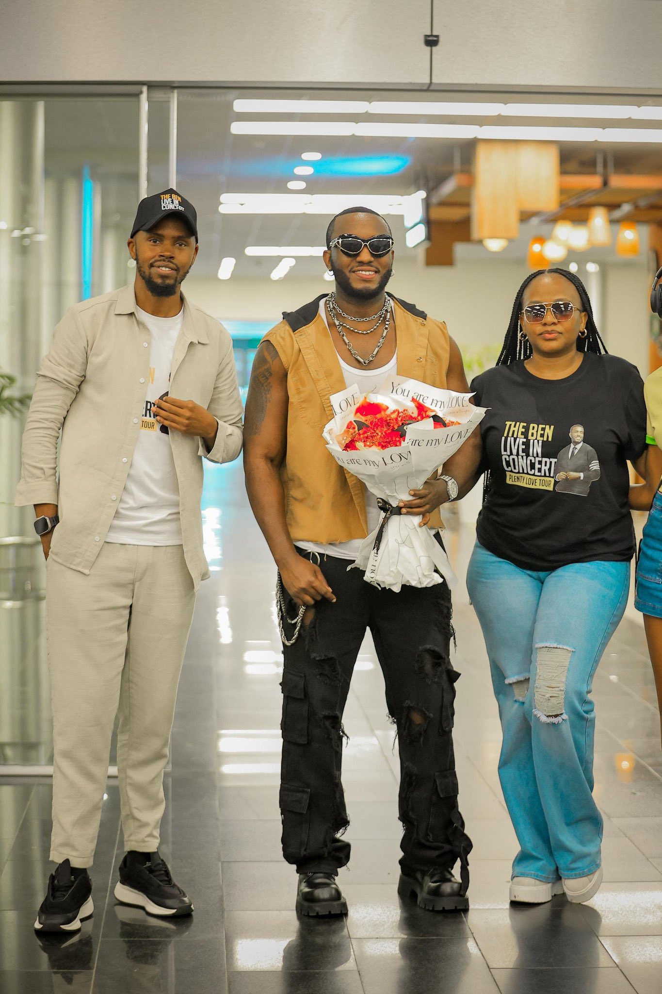 The Ben, Alex Muhangi, at Entebbe National Airport 